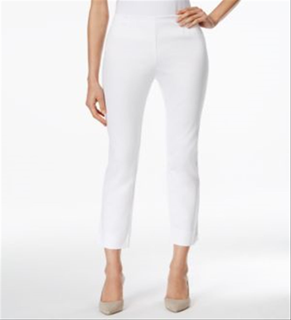 Charter Club Women's Tummy Control Side zip Ankle Pants White Size 18 ...