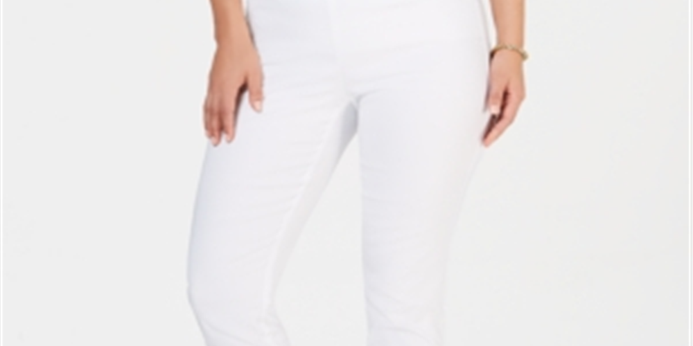 Charter Club Women's Pull-On Tummy-Control Pants Bright White Size 18S