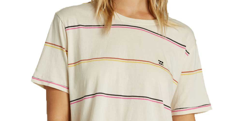 Billabong Women's Soul Babe 2 Short Sleeve T-Shirt White Combo Size Small