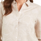 Charter Club Women's Artful Paisleys Printed Linen-Blend Shirt Beige Size 2XL
