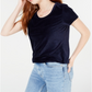 Crave Fame Women's Juniors Corduroy Top Navy Size XL