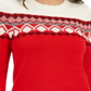Charter Club Women's Colorblocked Fair Isle Sweater  - Ravishing Red Combo  Size XS