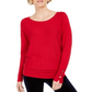 JM Collection Women's  Studded Dolman-Sleeve Sweater  - New Red Amore Size Medium