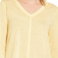 Style & Co Women's Seam Detail High Low Top Yellow Size X-Small