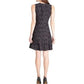 Tommy Hilfiger Women's Floral Sleeveless V Neck Short Fit Flare Cocktail Dress Wine Size 12