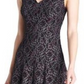 Tommy Hilfiger Women's Floral Sleeveless V Neck Short Fit Flare Cocktail Dress Wine Size 12