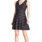 Tommy Hilfiger Women's Floral Sleeveless V Neck Short Fit Flare Cocktail Dress Wine Size 12