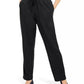 Karen Scott Women's Sport French Terry Ribbon Trim Pants Black Size Large