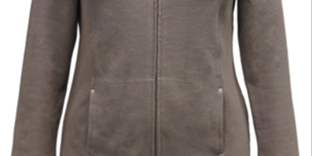 Karen Scott Women's Mock Neck Jacket Brown Size X-Small