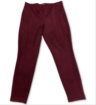 Charter Club Women's  Faux-Suede Pants Harvest Wine Size  10