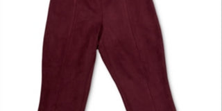 Charter Club Women's  Faux-Suede Pants Harvest Wine Size  10