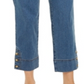 Charter Club Women's Cropped Button-Cuff Jeans  Blue Size 10
