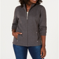 Karen Scott Women's Mock Neck Jacket Grey Size X-Small