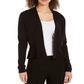 Charter Club Women's  Open-Front Peplum Cardigan  Black Size Medium