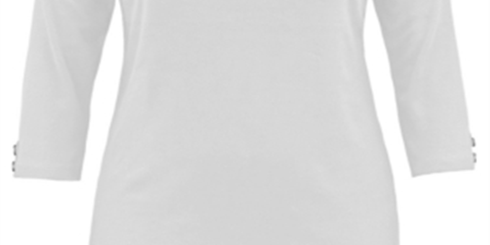 Karen Scott Women's Cutout Boatneck T-Shirt White Size Large