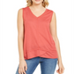 Style & Co Women's High-Low Tank Top Coral Depth Size XL