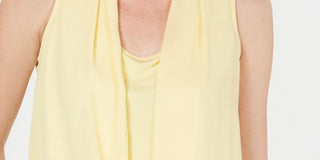 Charter Club Women's Surplice Top Citron Aura Size Medium