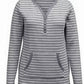 Karen Scott Women's Striped Henley Top  Gray Size XL
