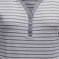 Karen Scott Women's Striped Henley Top  Gray Size XL