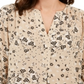 Charter Club Women's Maria Floral-Print Blouse  Brown Size Small