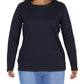 Ralph Lauren Women's Plus Stretch Long Sleeve Tee Blue Size 1X