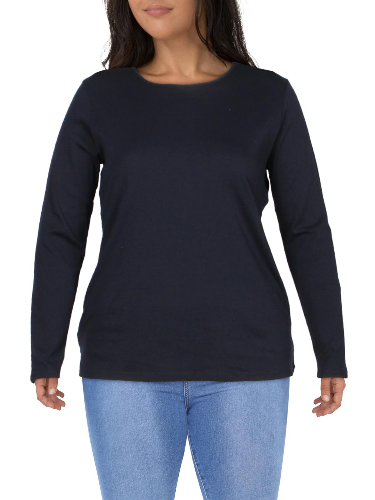 Ralph Lauren Women's Plus Stretch Long Sleeve Tee Blue Size 1X