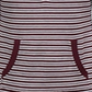 Karen Scott Women's Striped Henley Top  Red Size Size XL