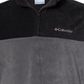 Columbia Men's Steens Mountain Half-Zip Fleece Jacket in Black/Grill Size Medium
