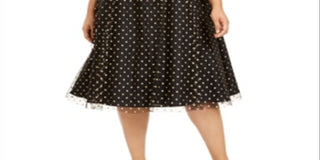 Calvin Klein Women's  Plus Size Clip-Dot Dress Black Size 18W