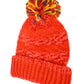 INC International Concepts Women's Chenille Striped Multi Pom Beanie Hat Red Size Regular
