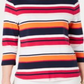 Charter Club Petite Cotton Striped Boat-Neck Top Pink Size Petite L