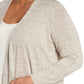 Eileen Fisher Women's Plus Long Linen Cardigan Beige Size 2X