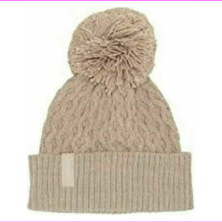 Calvin Klein Women's Solid Cable Beanie Beige Size Regular