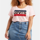 Levi's Women's Sportswear Logo Graphic Tee Shirt T-Shirt Red Size 3X