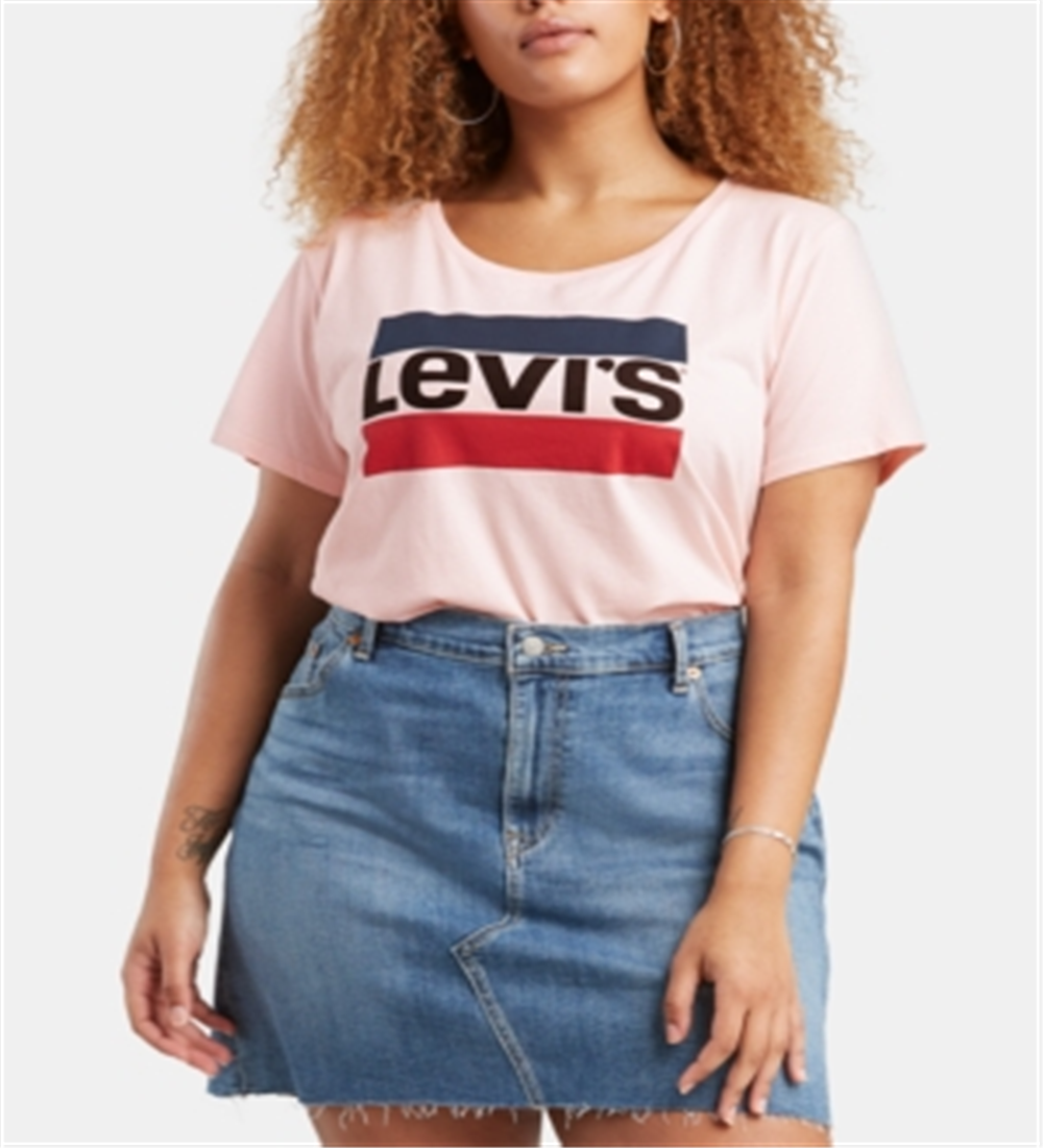 Levi's Women's Sportswear Logo Graphic Tee Shirt T-Shirt Red Size 3X