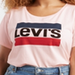 Levi's Women's Sportswear Logo Graphic Tee Shirt T-Shirt Red Size 3X