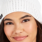 Calvin Klein Women's Studded Beanie Pearl White One Size