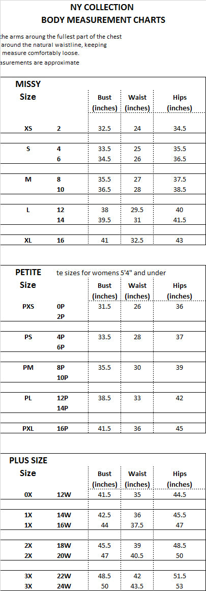 NY Collection Women's 3/4 Sleeve Peplum Top with Trim Beige Size Large