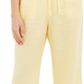 Charter Club Women's Linen Drawstring-Waist Pants  Yellow Size XL