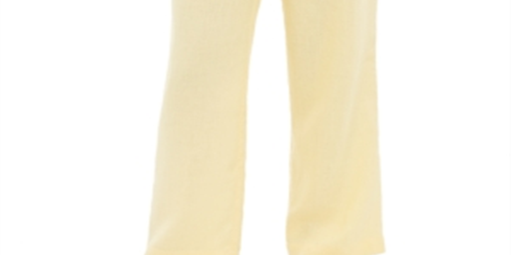 Charter Club Women's Linen Drawstring-Waist Pants  Yellow Size XL
