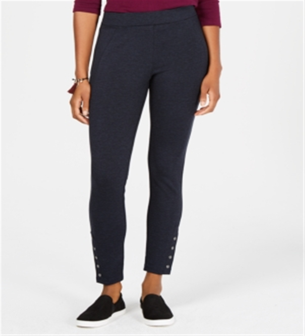 Style & Co Women's  Snap-Hem Ponte-Knit Leggings  Blue Size XS