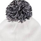 Tommy Hilfige Women's Flag with Two Tone Pom Patch Beanie White One Size