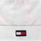 Tommy Hilfige Women's Flag with Two Tone Pom Patch Beanie White One Size