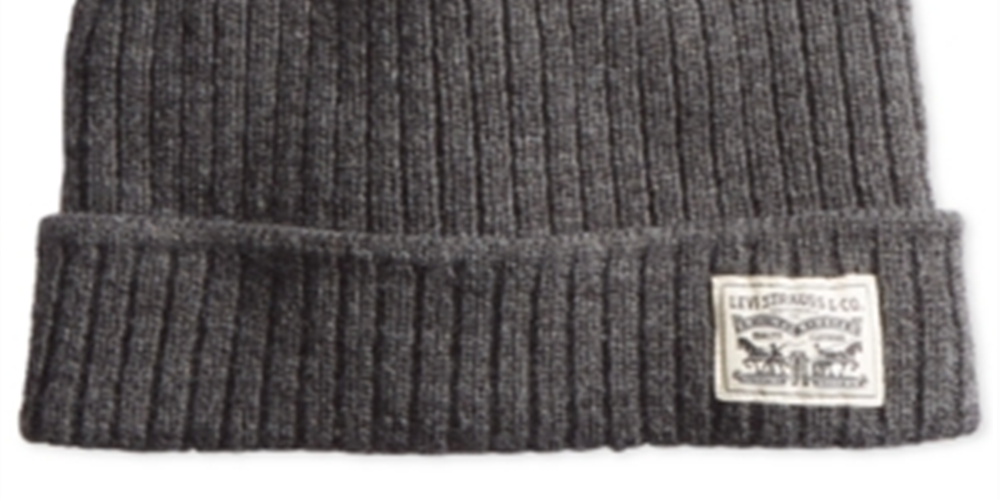 Levi's Men's Knit Beanie Gray Size One Size