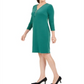 JM Collection Women's  Zip-Neck a-Line Dress  Sequoia Green Size XS