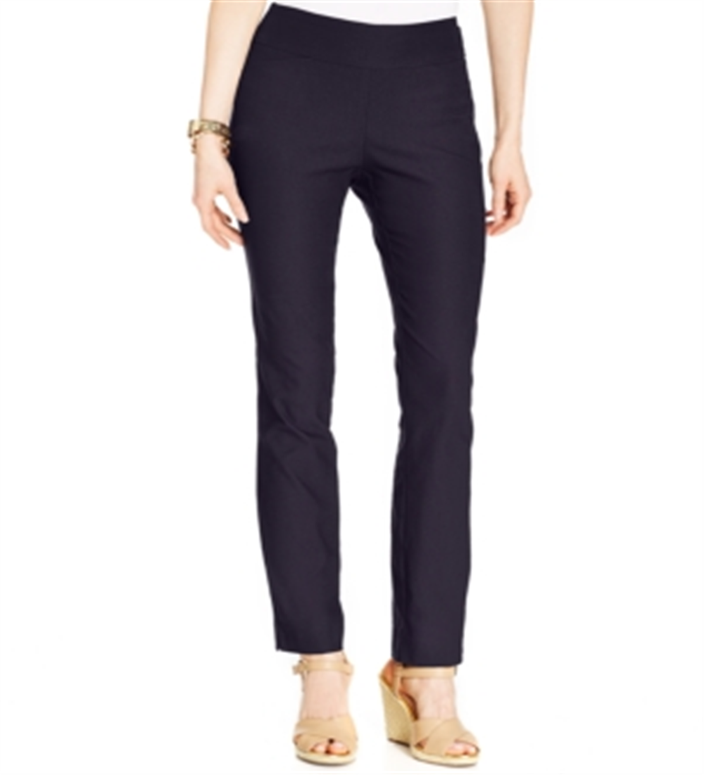 Charter Club Women's  Petite Cambridge Tummy-Control Slim-Leg Pants  - Region Green Green Size 8 P