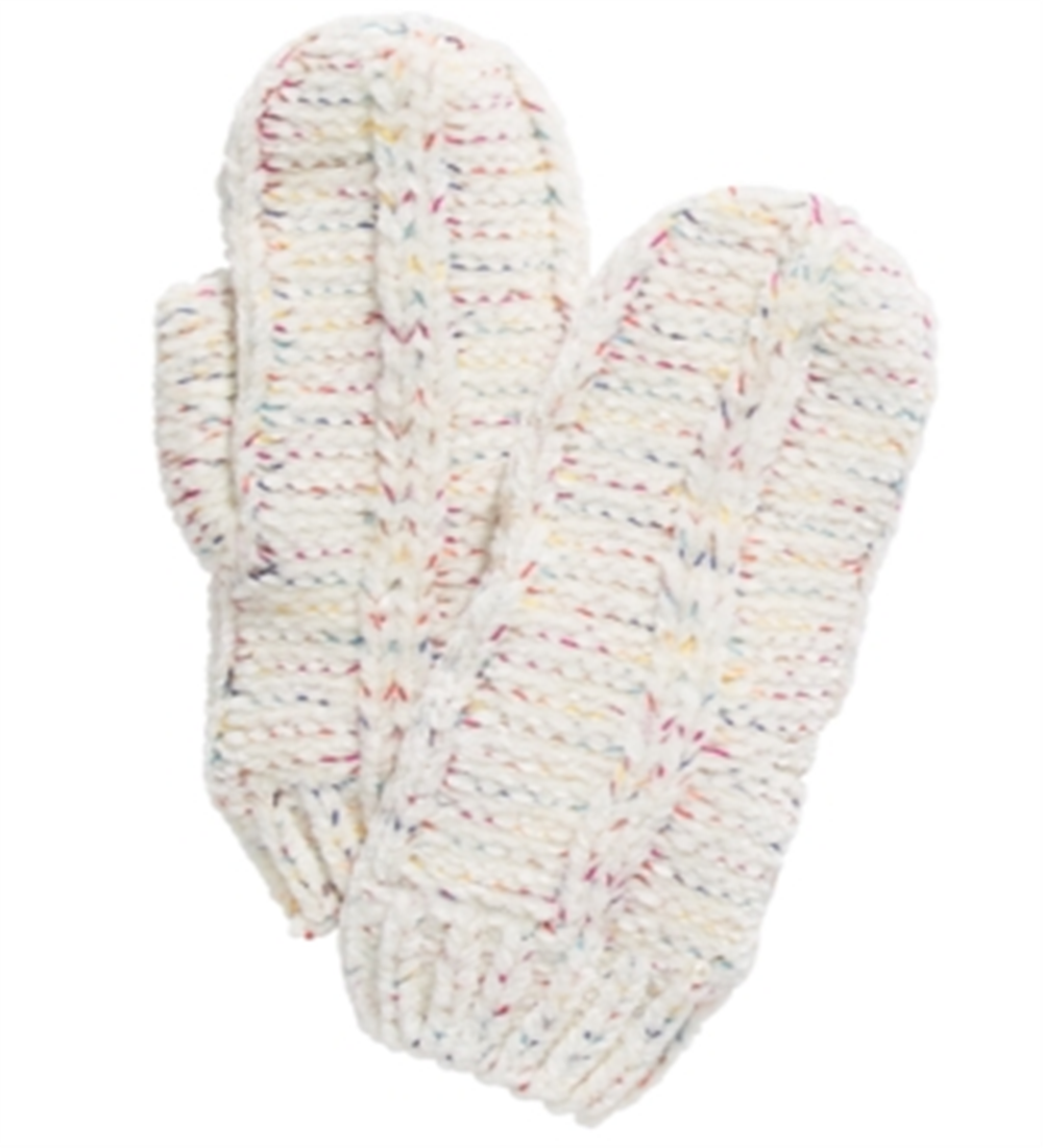 INC Space Dye Chenille Mittens Ivory One Size