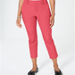 Charter Club Women's Newport Tummy-Control Cropped Pants  Red Size 8