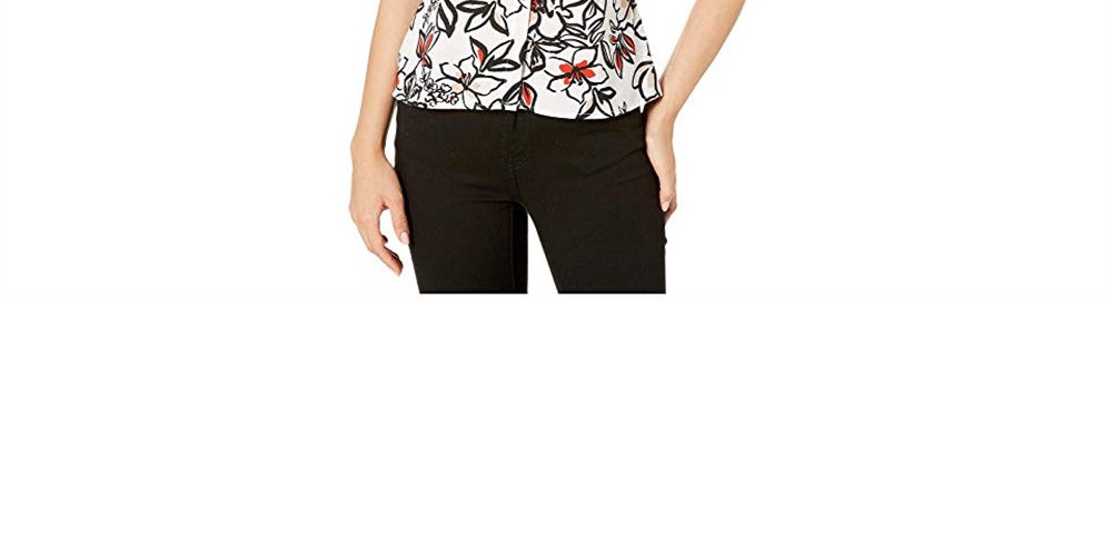 Calvin Klein Women's Flutter Sleeve Top White Size Medium