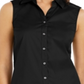 Charter Club Women's  Button-Front Top  Black Size 14